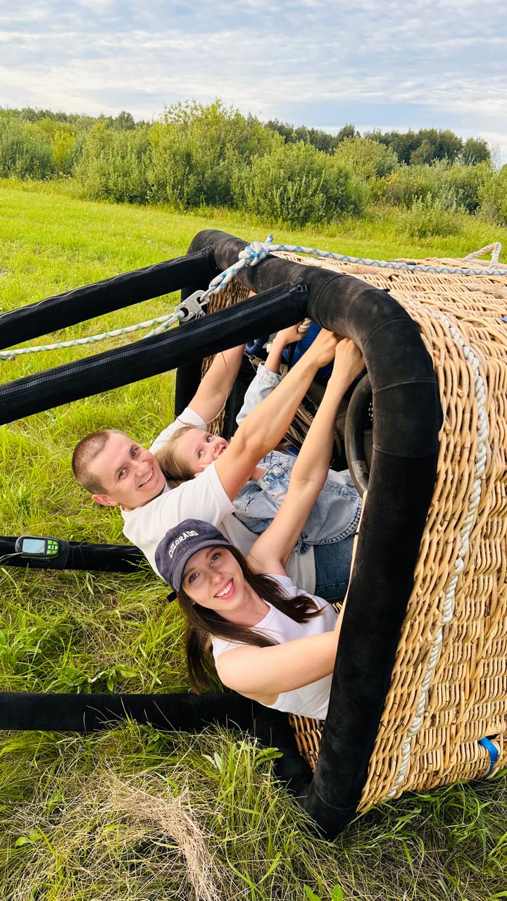 Семейный полет на воздушном шаре